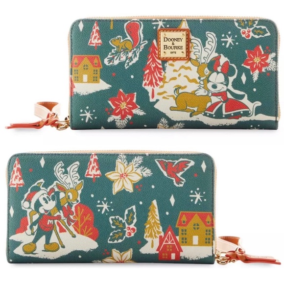 Dooney & Bourke Mickey Minnie Holiday Christmas Satchel & Wallet Bundle Set NWT - Picture 4 of 12